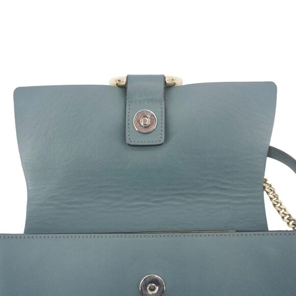 Chloe  Faye Small Suede Shoulder Bag Gray - Picture 9 of 16